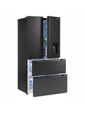 Defy 492l Black French 4 Door Side By Side Fridge