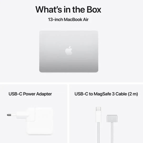 13-inch MacBook Air: Apple M4 chip with 10-core CPU and 8-core GPU, 16GB, 256GB SSD - Silver,Model A3240