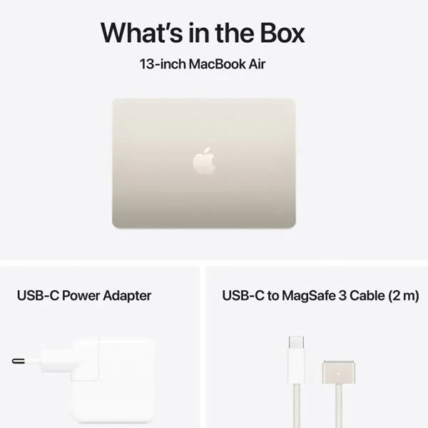 Apple MacBook Air 13" M4 chip 10-core CPU | 8-core GPU | 16GB RAM | 256GB SSD - Starlight