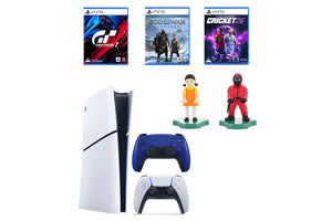 PS5 Slim Disc + 2 CG + DS5 + Gran Turismo 7, GOW: Ragnarok & Cricket26