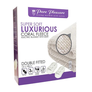 PurePleasure Double Coral Fitted Electric Blanket
